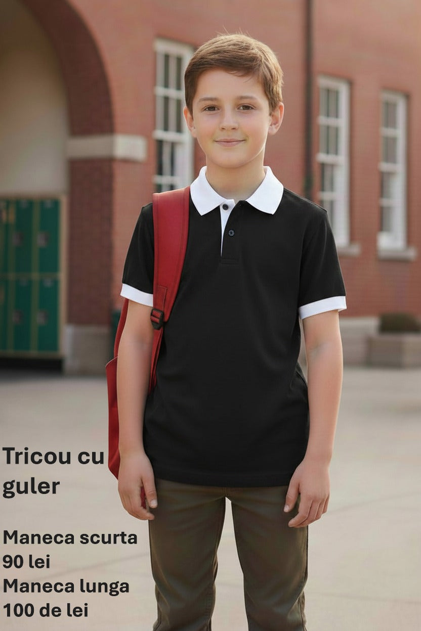 Tricou cu guler